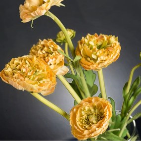 Aranjament floral elegant, design LUX RANUNCOLO portocaliu