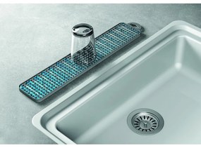 Scurgător de vase gri din plastic 42x8 cm Gravity – Metaltex