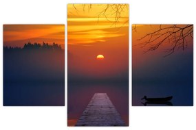 Tablou cu podul în apus de soare (90x60 cm)