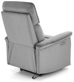 Fotoliu recliner Semir velvet gri H108 cm