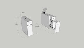 Cabinet de baie Calencia - Oak