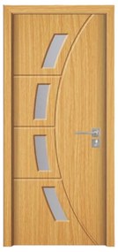 Usa Interior din MDF Novo Doors ND508, Cadru din Lemn Masiv, Geam Sablat, KIT COMPLET, Toc , Manere si balamale incluse (Culoare: Gri, Dimensiune: 70