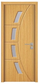 Usa Interior din MDF Novo Doors ND508, Cadru din Lemn Masiv, Geam Sablat, KIT COMPLET, Toc , Manere si balamale incluse (Culoare: Alb, Dimensiune: 80