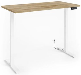 Masă PC electrică Natura 140 (Stejar + alb). Promo -7%. 1124888