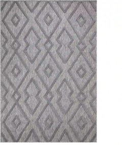Covor 58594A, 80x150 cm, forma dreptunghiulara, polipropilena, gri