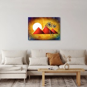 Tablou cu piramidele egiptene pictate (70x50 cm)