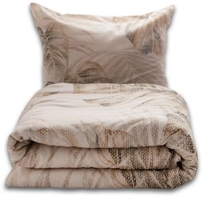 Lenjerie de pat din amestec de bumbac și in Monstera, 160 x 200 cm, 2 buc. 70 x 80 cm