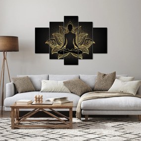 Tablou - Silueta într-o floare de lotus (150x105 cm)
