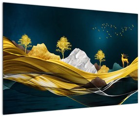 Tablou - Peisaj, cerb (90x60 cm)