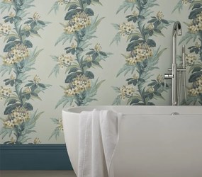 Tapet Aurora, Seafoam Green Luxury Floral, 1838 Wallcoverings, 5.3mp / rola