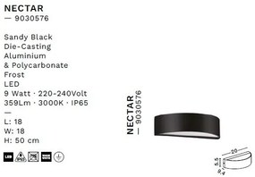 Aplica LED iluminat exterior modern IP65 NECTAR