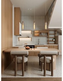 Lustră pe cablu MAXLIGHT P0510 CAMPANILA 1xE27/40W/230V d. 10 cm alamă/bej