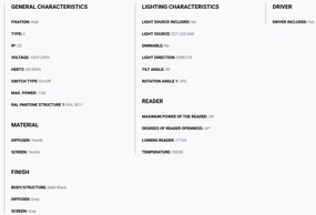 Aplica de perete cu reader LED WINDSOR negru, gri