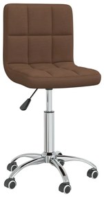 vidaXL Scaun de bucătărie pivotant, maro, material textil
