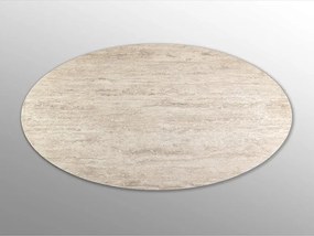 Masuta ovala din metal si MDF Samara 130x70cm