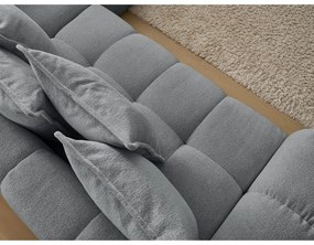 Colțar gri închis extensibil/cu spațiu de depozitare cu tapițerie din chenille (cu colț pe partea dreaptă/în formă de ”L”) Everest – Bobochic Paris