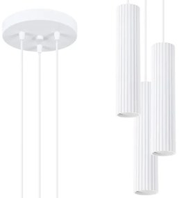 Lustră pe cablu Sollux SL.1538 KARBON 3xGU10/10W/230V alb