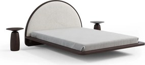 Pat lemn masiv levitant Visby Personalizabil - 180x200, Fara, Alb