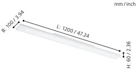 Eglo 32349 - Plafonieră LED RGBW reglabilă TURCONA-C LED/34W/230V + telecomandă