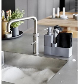 Suport pentru accesorii de spălat gri din ceramică Singles – Zone