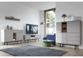 Măsuţă TV IRTV 150, gri /stejar hickory jackson, INEM