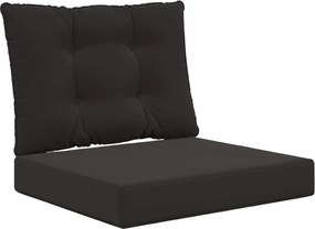 vidaXL Perna pentru canapea de exterior 2 pcs Negru Poliester