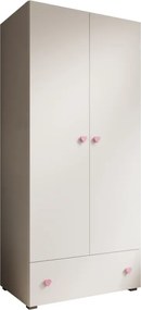 Dulap, 177x80x50 cm, Emily, ADRK Furniture (Culoare: Alb / Alb)