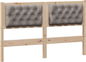 vidaXL Tăblie cap Altele Maroniu și taupe 140 cm Lemn masiv de pin