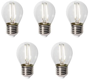 Set de 5 becuri LED E27 P45 cu senzor de amurg 3W 250 lm 3000K
