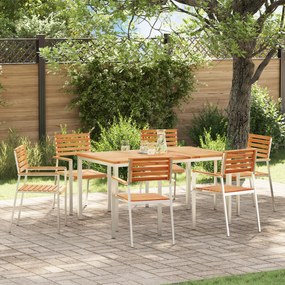 vidaXL Set de masă pentru grădină 7 pcs