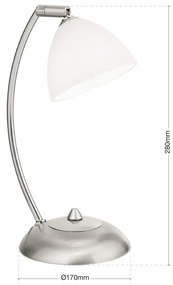Lampa de masa design modern OPALDESIGN, satin