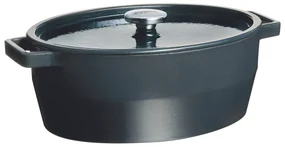 Pyrex Cratiță din fontă cu capac 6 l, 33 x 25 cm,gri, 6 l