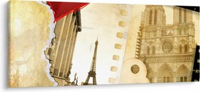 Tablou - Amintiri din Paris (120x50 cm)