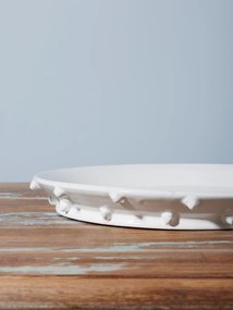 Farfurie alba din ceramica, D34.5cm Dante