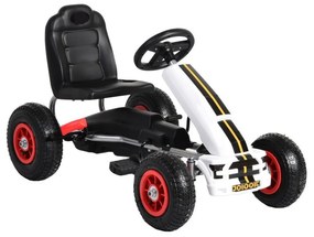 Kart cu pedale pentru copii NOVOKIDS® Nevada Kart PRO, roti din cauciuc, Carena, Structura metalica, Frana de mana, Functie FreeWheel, Scaun