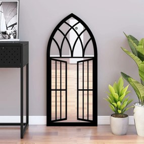Oglinda,negru, 100x45 cm,fier, pentru utilizare in interior 1, Negru, 100 x 45 cm