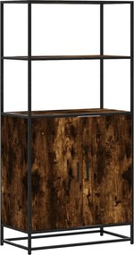 vidaXL Dulapuru stejar afumat 68x35x139 cm lemn și metal prelucrat