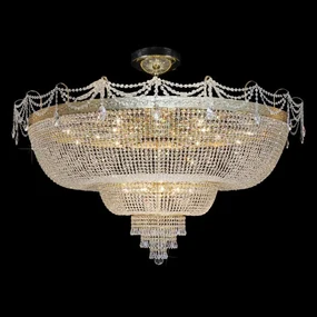 Plafoniera eleganta XXXL cristal Bohemia, L15 502/110/1-A, 3; F 3 floor, tube