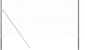 vidaXL Stâlp de gard. 12 pcs Verde Oțel vopsit în pulbere