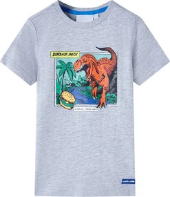 vidaXL Tricou pentru copii, gri, 116