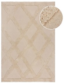 Covor bej din bumbac 160x230 cm Tessa Diamond – Flair Rugs