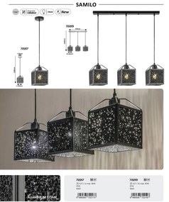Lustra moderna cu 3 pendule Samilo