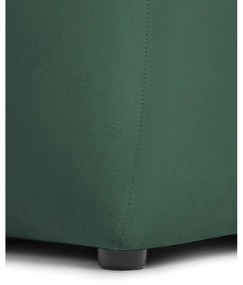 Colțar verde cu tapițerie din catifea (cu colț pe partea dreaptă, cu șezlong) Cube – Bonami Selection