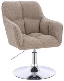 HR550N Scaun Latte Boucle cu Bază Cromata