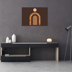 Tablou pe sticlă - Arce portocalii N⁰3 (70x50 cm)