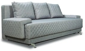 Canapea Extensibila Cu Lada De Depozitare Karla, Argintiu, 212 x 95 x 79 Cm