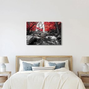Tablou - Cascade în peisajul de toamnă (90x60 cm)