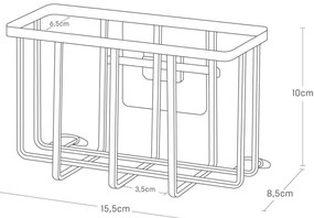 Suport pentru accesorii de spălat alb autoadeziv din metal Film Hook – YAMAZAKI