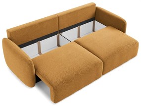 Canapea portocalie extensibilă/cu spațiu de depozitare 238 cm Kalena – Makamii