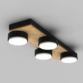 Plafonieră SEMA 4xGX53/15W/230V negru/maro